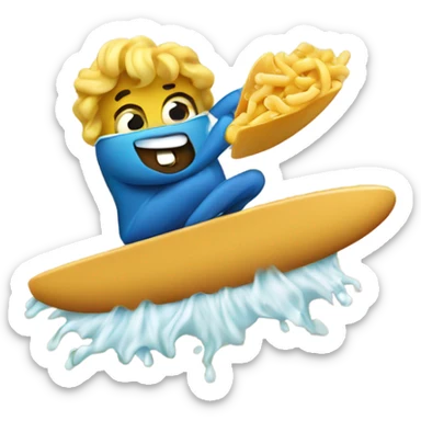 Macaroni surfing  sticker