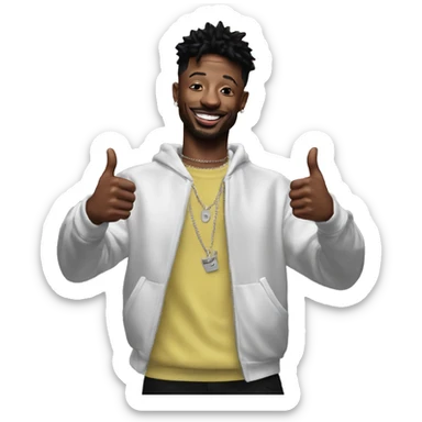 21 savage doing a thumbs up sticker