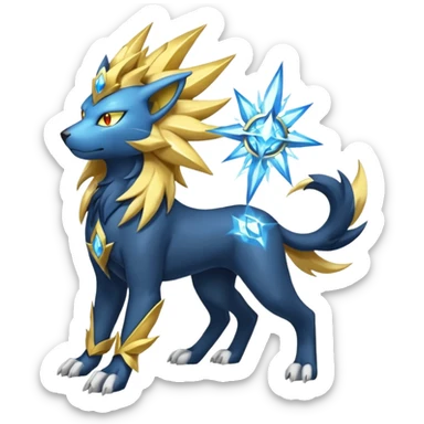 Luxray-Manectric-Solgaleo-fusion sticker