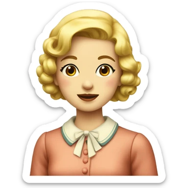 a vintage girl sticker