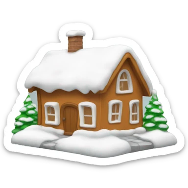 A Ginger House with a snow in top sticker