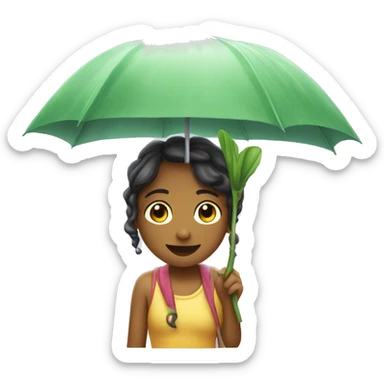 ranita en dia lluvioso  sticker