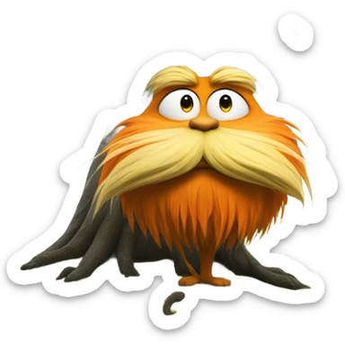 the lorax with a tree sticker