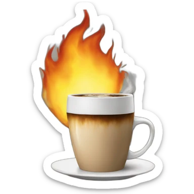 coffee in a office which IS burning sticker