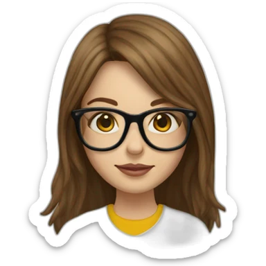 dr.martens on a girl with brown long hair and glasses sticker