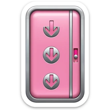 cute pink simple elevator , with up and down symbol ,make it obvious that it’s an elevator  sticker