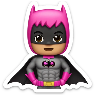 Cute pink Batman  sticker