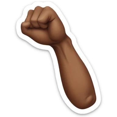 Brown arm with tattoos flexing sticker