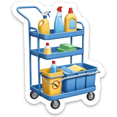 cleaning cart sticker