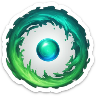vortex portal blue and reen sticker