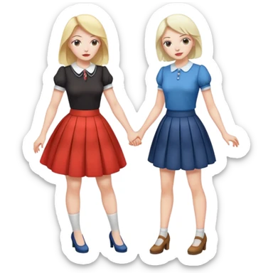 femme qui donne une fessee à une autre femme sticker