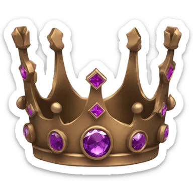 Bronze Crown with some purple diamonds sticker