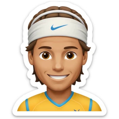 rafael nadal half body with head band,half body sticker