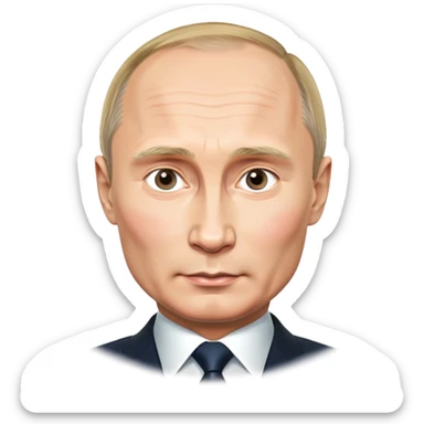 Vladimir Putin, Russian president portrait sticker