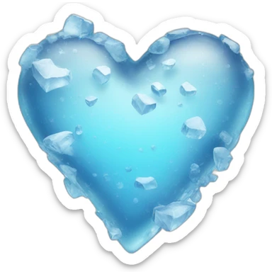 Heart ice sticker
