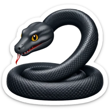 Black snake sticker