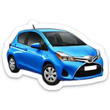 Toyota yaris bleu sticker