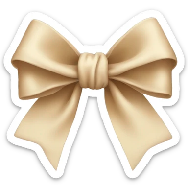 Beige bow sticker