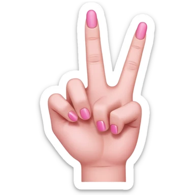 Pink hand holding up middle finger  sticker