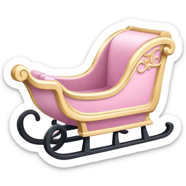 light pink sleigh sticker