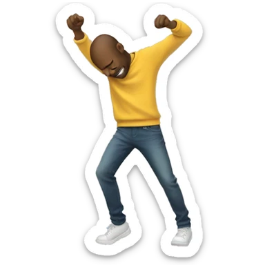 a person dabbing sticker