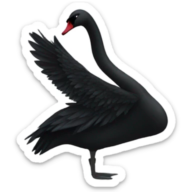 Black swan emoji sticker