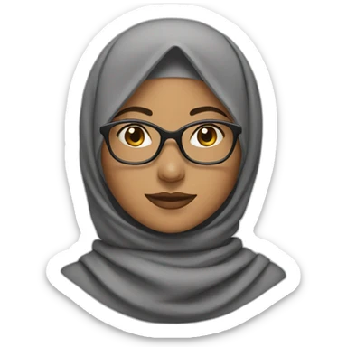 woman-wearing-hijab-and-glasses sticker