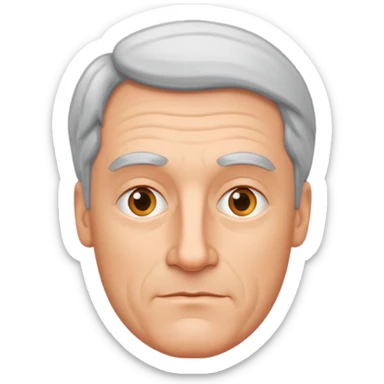 Draw me german guy at the middle age looking intelligent  sticker