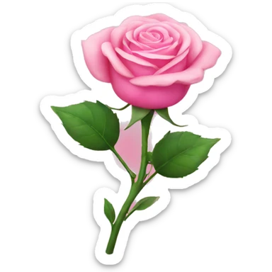 Pink cute rose  sticker