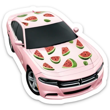 Watermelons Dodge Charger modern sticker