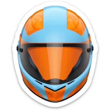 Create a regular heart emoji with the same patterns and color as Lando Norris's 2025 helmet sticker