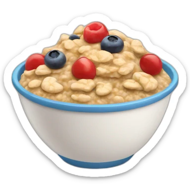 oatmeal with toppings sticker