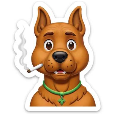 Scooby-Doo smoking weed  sticker