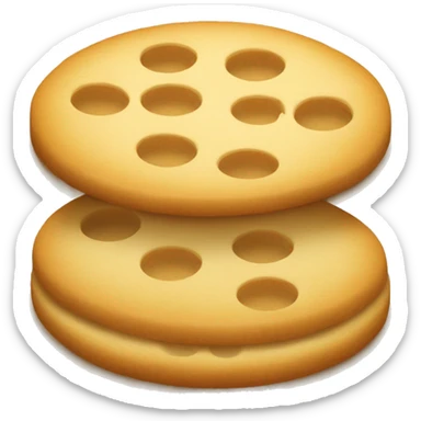 round biscuit with holes  sticker