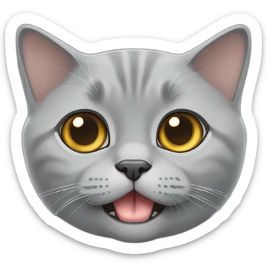 British shorthair hungry sticker