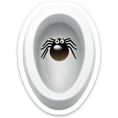 spider crawling out of a toliot sticker