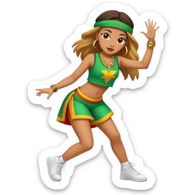 A girl dancing reggaeton  sticker