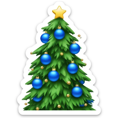 Christmas Tree With Blue Balls sticker