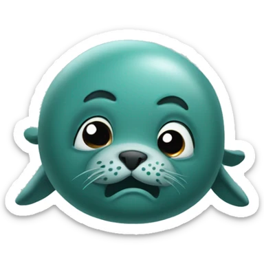 teal seal dizzy confused ordeal sticker