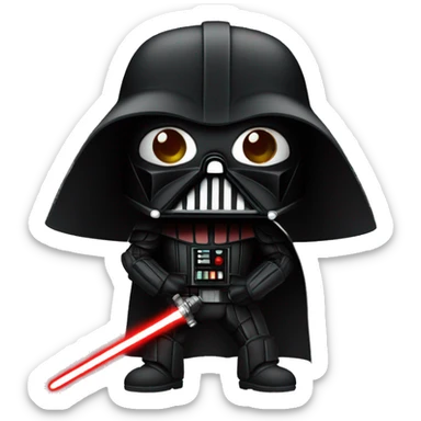 Dark Vador avec son sabre laser rouge e sticker