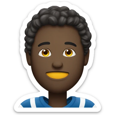 Man dreaming about football sticker