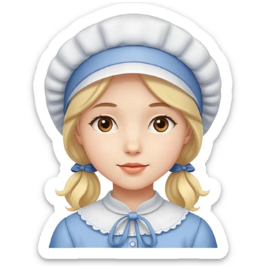 girl wearing bonnet sticker