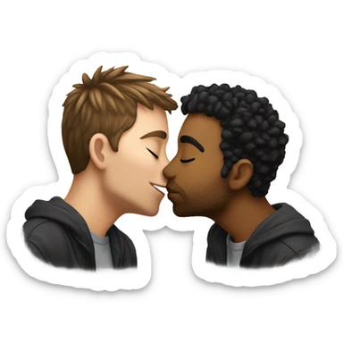 kissy kiss yay hah sticker