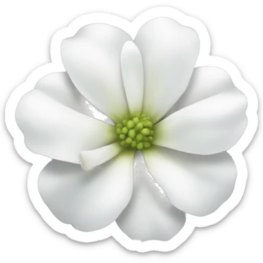 White flower  sticker