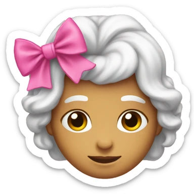 Pink dolthin with a pink bow  sticker