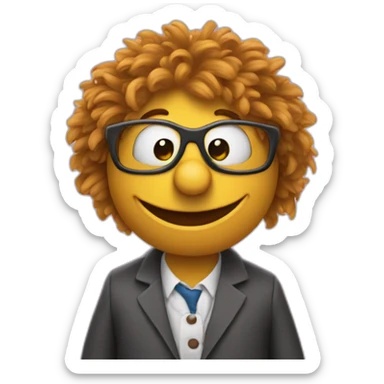 Math teacher muppet with Pi number sticker