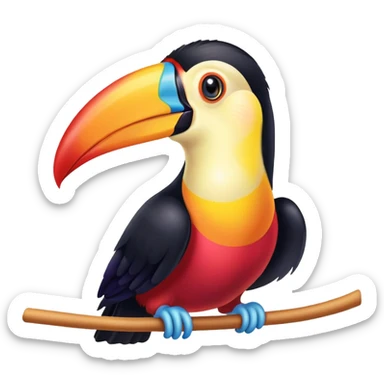 Froot loops toucan emoji sticker