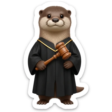 otter head judge sticker