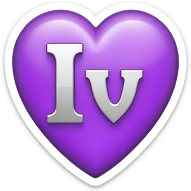The Letter “i” inside a Purple Heart sticker