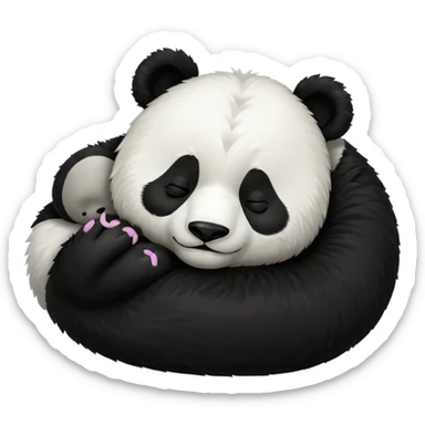 panda sleeping emoji with ZZZ above the head sticker